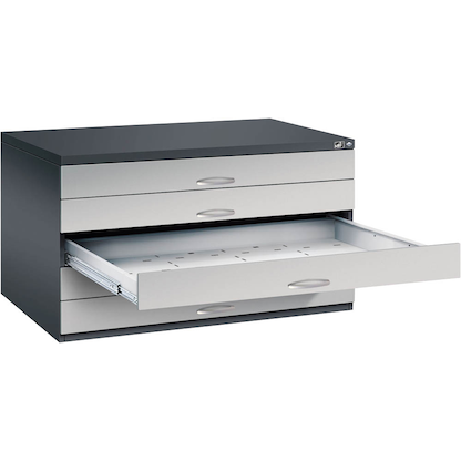 Artikelbild für CP 7200 Planschrank dunkelgrau, silber 5 Schubladen 135,0 x 96,0 x 76,0 cm, Artikelnummer 682841