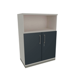 Artikelbild 1 für fm Regalschrank Oldenburg, 4260649685129 weiß, lavagrau 80,0 x 44,2 x 113,3 cm, Artikelnummer 409344