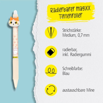 Artikelbild 3 für ONLINE® magiXX Fun Animals Gelschreiber Cat 0,7 mm, Schreibfarbe: blau, 1 St., Artikelnummer 237999