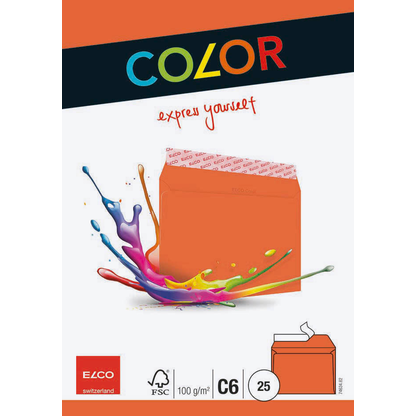 Artikelbild 4 für ELCO Briefumschläge Color DIN C6 ohne Fenster orange haftklebend 25 St., Artikelnummer 289019