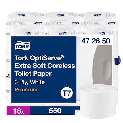 Artikelbild 6 für TORK Toilettenpapier T7 Premium 3-lagig, 18 Rollen, Artikelnummer 463069