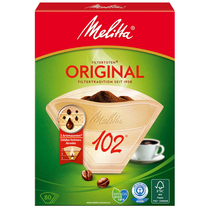 Artikelbild 1 für Melitta ORIGINAL 102 Kaffeefilter, 80 St., Artikelnummer 176750