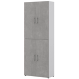 Artikelbild 1 für röhr Aktenschrank direct.office, 859B651000 beton, weiß 5 Fachböden 80,0 x 33,5 x 212,5 cm, Artikelnummer 461107