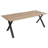 Artikelbild 1 für VCM my office Lona Schreibtisch sonoma-eiche rechteckig, X-Fuß-Gestell schwarz 160,0 x 80,0 cm, Artikelnummer 270289