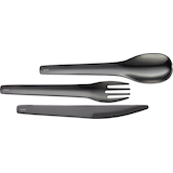 Artikelbild 1 für LURCH Mehrweg-Besteckset TO-GO, Kunststoff schwarz, 1 Set, Artikelnummer 637914