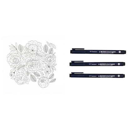 Artikelbild 5 für Tombow MONO drawing pen 01 Fineliner schwarz 0,25 mm, 1 St., Artikelnummer 301103