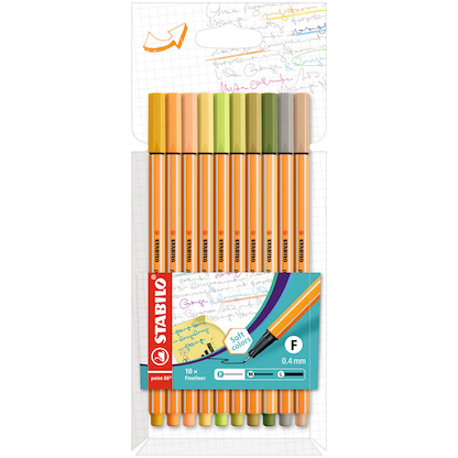 Artikelbild 11 für STABILO point 88 Soft colors Fineliner farbsortiert 0,4 mm, 10 St., Artikelnummer 967435