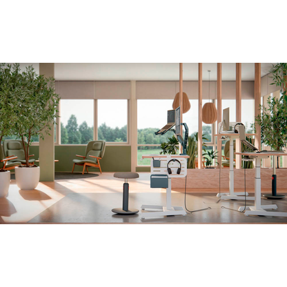 Artikelbild 14 für AKTION: LEITZ Ergo elektrisch höhenverstellbarer Schreibtisch weiß rechteckig, A-Fuß-Gestell weiß 80,0 x 60,0 cm mit 25 Euro CashBack, Artikelnummer 408338