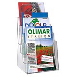 Artikelbild 1 für helit Tischprospekthalter transparent DIN A4 4 Fächer, Artikelnummer 818401