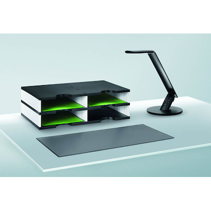 Artikelbild 4 für styro Sortierstation styrodoc duo black & white schwarz/weiß mit 4 Fächer, Artikelnummer 403651