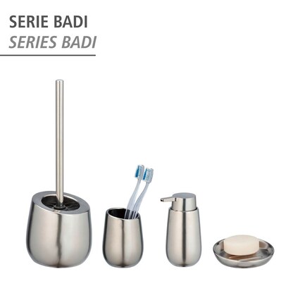 Artikelbild 4 für WENKO WC-Garnitur Badi chrom, matt Stein, Artikelnummer 530802