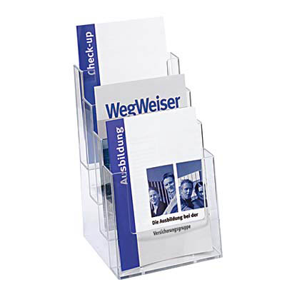 Artikelbild 3 für helit Tischprospekthalter transparent DIN A5 4 Fächer, Artikelnummer 818385