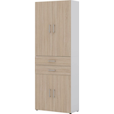 Artikelbild 1 für röhr Aktenschrank direct.office, 859S671000 weiß, eiche 3 Fachböden 80,0 x 33,5 x 212,5 cm, Artikelnummer 461140
