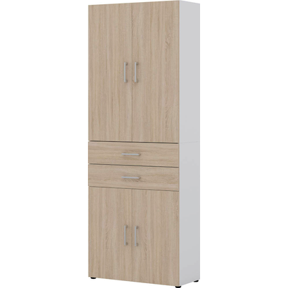 Artikelbild 4 für röhr Aktenschrank direct.office, 859S671000 weiß, eiche 3 Fachböden 80,0 x 33,5 x 212,5 cm, Artikelnummer 461140