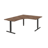 Artikelbild 1 für röhr quantum Schreibtisch eiche L-Form, T-Fuß-Gestell grau 160,0 x 160,0 cm, Artikelnummer 721904