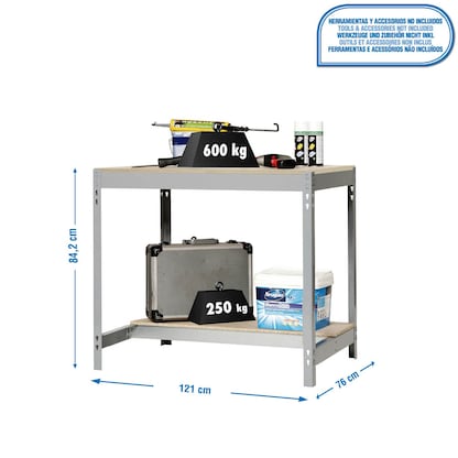Artikelbild 2 für Simonrack Werkbank SIMONWORK BT0 grau 121,0 x 76,0 x 84,2 cm, Artikelnummer 359009