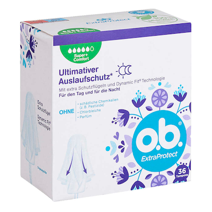 Artikelbild für o.b. Tampons ExtraProtect Super+Comfort für sehr starke Periode, 36 St., Artikelnummer 537942