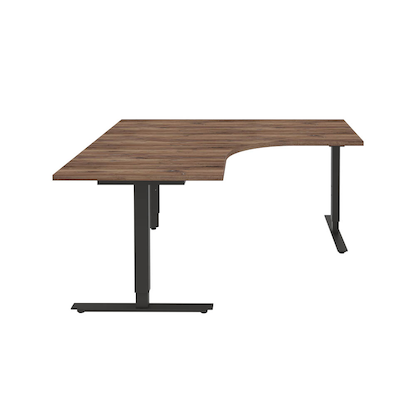 Artikelbild 7 für röhr quantum Schreibtisch eiche L-Form, T-Fuß-Gestell grau 160,0 x 160,0 cm, Artikelnummer 721904