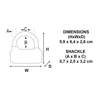 Artikelbild 3 für Master Lock® Vorhängeschloss 1520EURD silber, Artikelnummer 727414