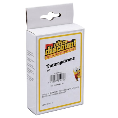 Artikelbild 3 für office discount gelb Druckerpatrone kompatibel zu Canon CLI-521 Y, Artikelnummer 396416