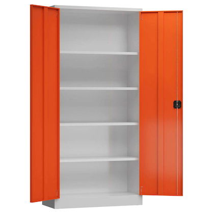 Artikelbild für ClassiX Metallschrank X-530364 feuerrot, lichtgrau 92,0 x 60,0 x 194,5 cm, aufgebaut, Artikelnummer 184329