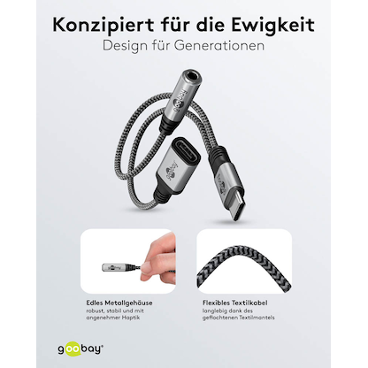 Artikelbild 4 für goobay USB C/3,5 mm Adapter, Artikelnummer 557849