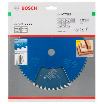 Artikelbild 2 für AKTION: BOSCH EXPERT for Wood Kreissägeblatt 190,0 mm, 48 Zähne mit Prämie nach Registrierung, Artikelnummer 218749