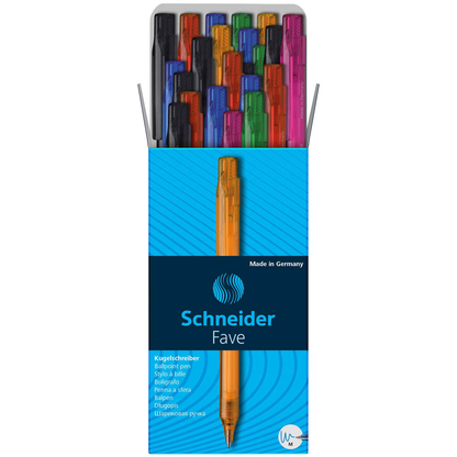 Artikelbild 2 für Schneider Kugelschreiber Fave farbsortiert, Schreibfarbe: blau, 50 St., Artikelnummer 165888