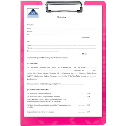 Artikelbild für AKTION: LEITZ Klemmbrettmappe WOW 4199 DIN A4 pink Kunststoff, 1 St. mit Prämie nach Registrierung, Artikelnummer 525600