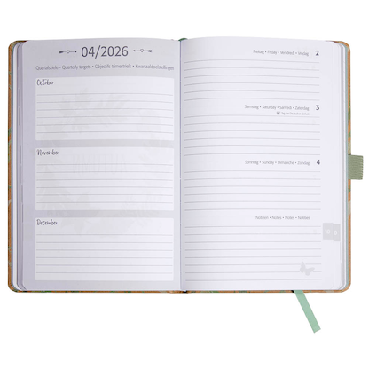 Artikelbild 5 für SIGEL Buchkalender Jolie 2026 Sparkle Leaves, Artikelnummer 568216