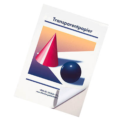 Artikelbild 2 für Transparentpapier Kugel und Kegel 70 g/qm, 1 Block, Artikelnummer 426130