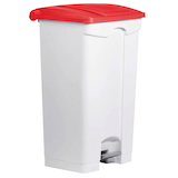 Artikelbild 1 für helit Mülleimer 90,0 l weiß, rot, Artikelnummer 356408