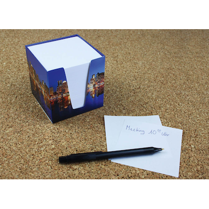 Artikelbild 2 für RNK-Verlag Zettelbox Skyline weiß inkl. ca. 900 Notizzettel weiß, Artikelnummer 876092