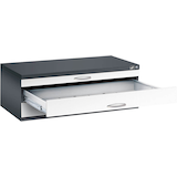 Artikelbild 1 für CP 7100 Planschrank schwarzgrau, verkehrsweiß 3 Schubladen 110,0 x 76,5 x 42,0 cm, Artikelnummer 683197