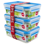 Artikelbild 1 für emsa Frischhaltedosen CLIP & CLOSE 7,0 cm hoch transparent 1,0 l, 3 St., Artikelnummer 670022