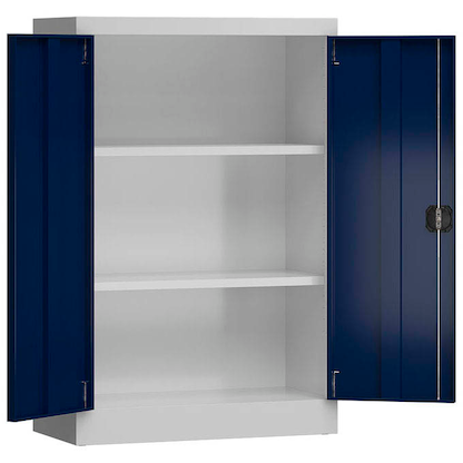 Artikelbild für ClassiX Metallschrank X-530291 enzianblau, lichtgrau 80,0 x 38,0 x 120,0 cm, aufgebaut, Artikelnummer 184368