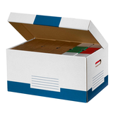Artikelbild 1 für 10 Cartonia Archivcontainer weiß/blau 54,8 x 36,4 x 26,8 cm, Artikelnummer 810812