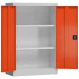 Artikelbild 1 für ClassiX Metallschrank X-530294 feuerrot, lichtgrau 80,0 x 38,0 x 120,0 cm, aufgebaut, Artikelnummer 184378