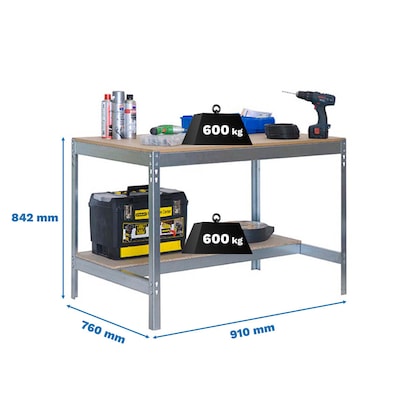 Artikelbild 2 für Simonrack Werkbank SIMONWORK BT0 silber 91,0 x 76,0 x 84,2 cm, Artikelnummer 359168