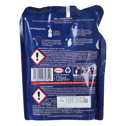 Artikelbild 2 für Pril MIX & CLEAN Spülmittel-Konzentrat 120,0 ml, Artikelnummer 449748