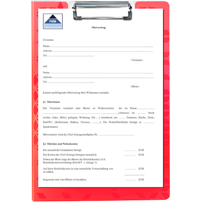 Artikelbild für AKTION: LEITZ Klemmbrettmappe WOW 4199 DIN A4 rot Kunststoff, 1 St. mit Prämie nach Registrierung, Artikelnummer 234987