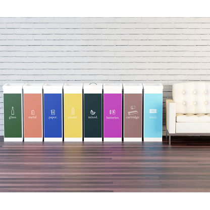 Artikelbild 2 für PAPERFLOW Mülleimer 60,0 l weiß, hellblau, Artikelnummer 302473