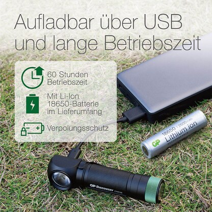 Artikelbild 9 für GP CH35 LED Stirnlampe schwarz 10,6 cm, Artikelnummer 337177