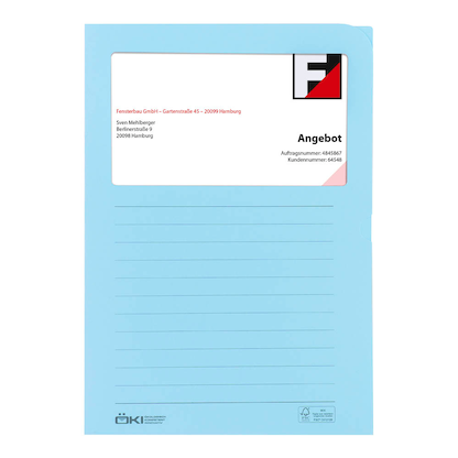 Artikelbild 4 für 10 ÖKI Sichthüllen Ordo pastell DIN A4 farbsortiert glatt 120 g/qm, Artikelnummer 530448