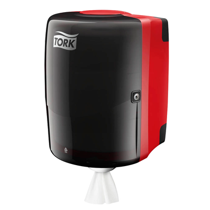 Artikelbild 2 für TORK Putztuchspender Performance W2 653008 schwarz, rot Kunststoff, Artikelnummer 210096