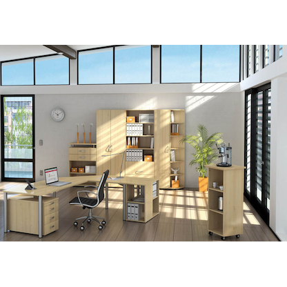 Artikelbild 3 für geramöbel Flex Rollladenschrank ahorn, silber 2 Fachböden 120,0 x 42,5 x 118,2 cm, Artikelnummer 876591