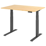 Artikelbild 1 für HAMMERBACHER XDKB12 elektrisch höhenverstellbarer Schreibtisch ahorn rechteckig, C-Fuß-Gestell grau 120,0 x 80,0 cm, Artikelnummer 543134