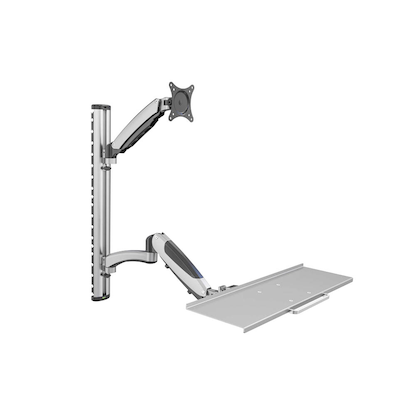 Artikelbild 2 für DIGITUS Monitor-Maus-Tastatur-Halterung DA-90354 silber für 1 Monitor, 1 Tastatur, 1 Maus, Wandhalterung, Artikelnummer 325371