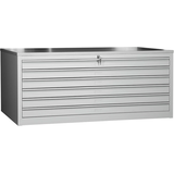 Artikelbild 1 für Gürkan Planschrank lichtgrau 6 Schubladen 113,0 x 83,0 x 62,0 cm, Artikelnummer 564498