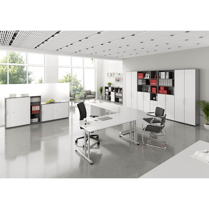 Artikelbild 8 für HAMMERBACHER Schiebetürenschrank Popular, V1753S/G/W/BS grafit, weiß 2 Fachböden 120,0 x 40,0 x 110,0 cm, Artikelnummer 991372